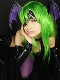 [Cosplay]  Darkstalkers  Morrigan with great body in latex(46)